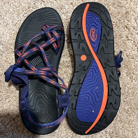 Chaco Navy and Orange Strappy Sandals - Picture 2 of 2